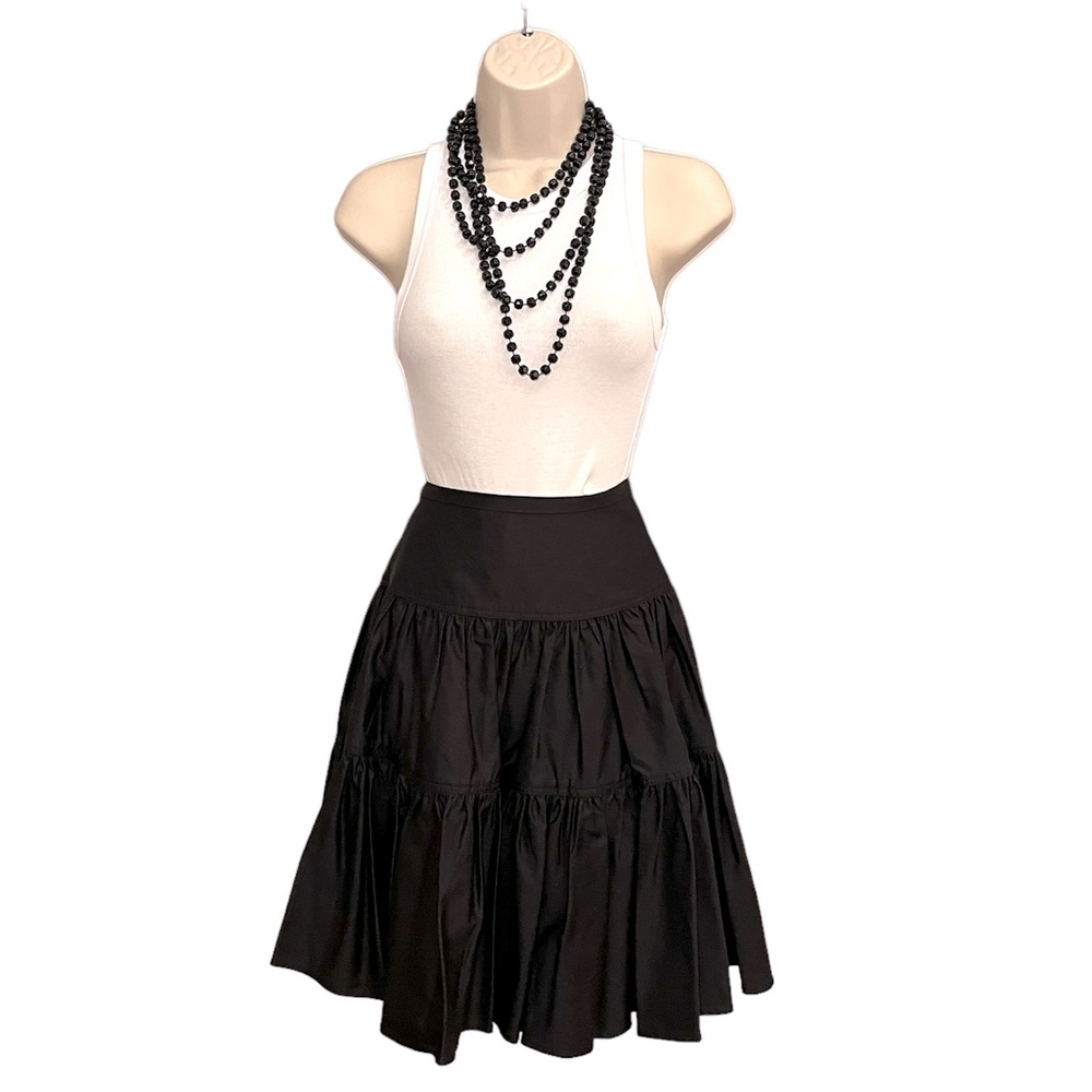 Vintage Rugby by Ralph Lauren Midi High Waisted Ruffle Skirt